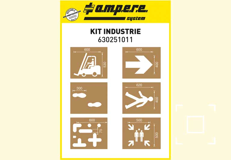 Amperesystem Bodenmarkier-Schablonen